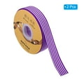 thumbnail image 3 of Unique Bargains 100 Yards x 1' Christmas Striped Ribbon, Dark Purple and White Ribbon Candy Cane Ribbon Roll Wrapping Ribbon, 3 of 6