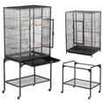 thumbnail image 6 of Alden Design 54"H Metal Pet Cage with Detachable Stand for Small Animal , Black, 6 of 9