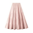 thumbnail image 6 of vigerkar Women's A-Line Bow Elastic Waist Midi Skirt Fairy Flowy Tulle Pleated Tiered Party Long Skirts 2025 Pink, One Size, 6 of 9