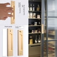 thumbnail image 3 of Tirador invisible para puerta corredera oculta, puerta empotrada, puerta de armario de aleación de aluminio, cajón, tatami, tirador empotrado, no perforado, 3 of 5