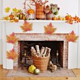 thumbnail image 3 of 50 Pcs Feuilles d'Érable d'Automne en Tissu - Décoration de Classe Automne/halloween, Table Réutilisable Saisonnière, 3 of 6