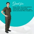 thumbnail image 2 of ACTIVE UNIFORMS Men Scrub Set Medical Scrub Top and Pants (Hunter Green, Large), 2 of 6