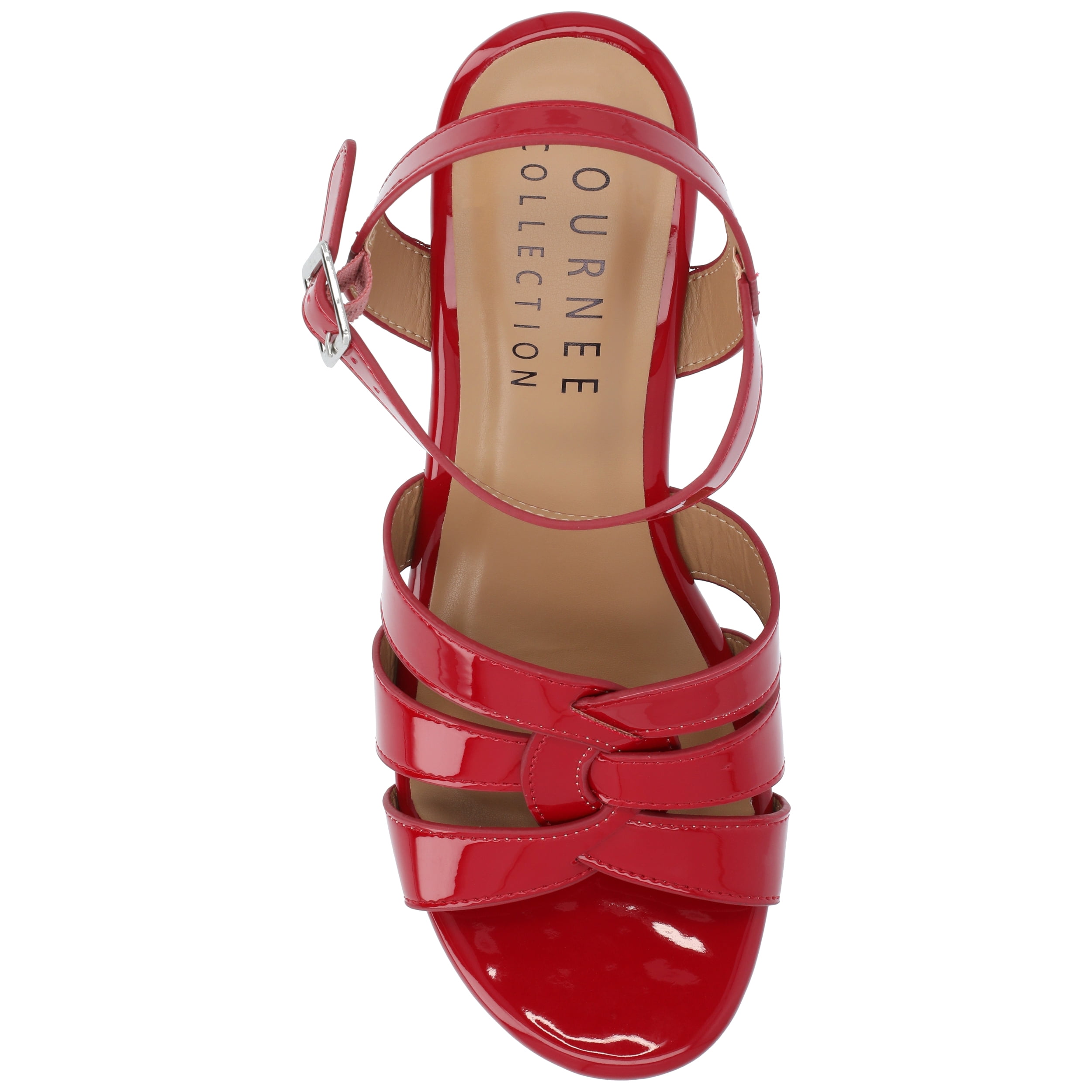 Journee Womens Jania Buckle Platform Sandals
