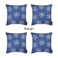thumbnail image 2 of Set of 4 Blue and White Snowflakes Throw Pillows, 2 of 2