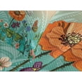 thumbnail image 4 of Spring Bedspread, Flourishing Nature Illustration with Butterflies and Dragonflies Colorful Pattern, Decorative Quilted 3 Piece Coverlet Set with 2 Pillow Shams, King Size, Tan Blue, by Ambesonne, 4 of 5