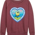 thumbnail image 3 of Spongebob Squarepants - Heart Porthole Window - Women's French Terry Long Sleeve Shirt, 3 of 6
