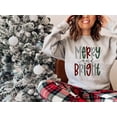 thumbnail image 5 of KimSoong Women Christmas Sweatshirt Merry Bright Graphic Print Long Sleeve Shirts Christmas Crew Neck Pullover Casual Blouse Tops, 5 of 6