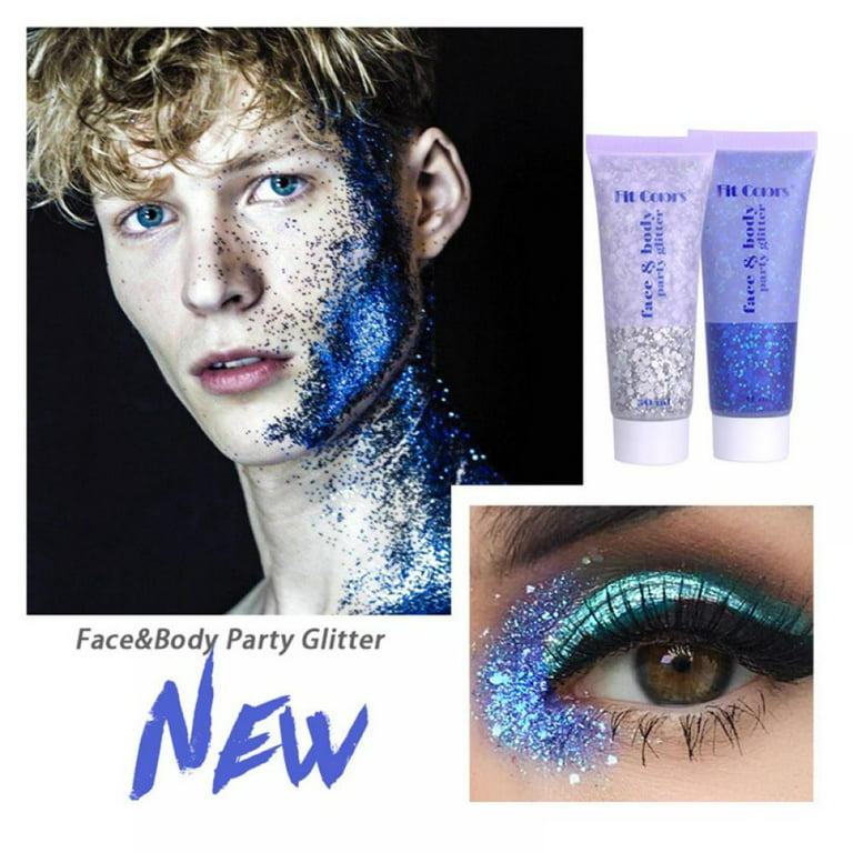 Maydear Glitter Spray, Holographic Glitter Spray, Makeup Face Body Nail Festival Rave Beauty Craft, Blue