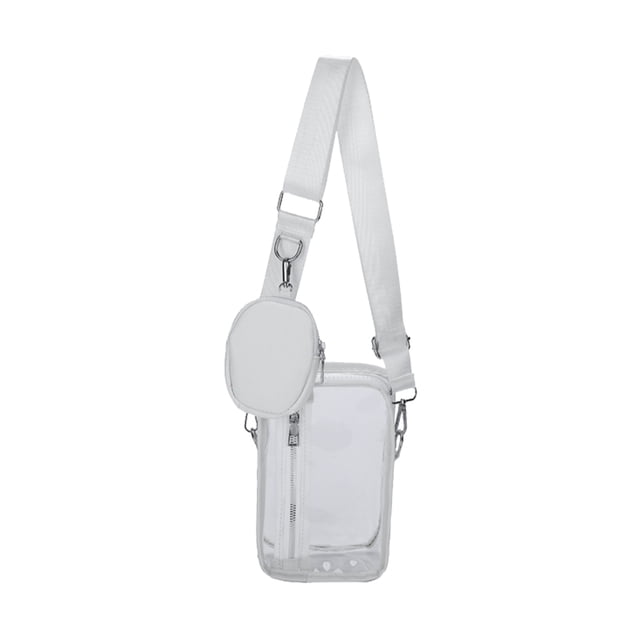 Bolsos tipo cartera de moda Bolso bandolera transparente de PVC con bolso pequeño (Blanco) Likrtyny Para Estrenar