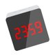 thumbnail image 4 of Reloj despertador digital LED Temperatura Escritorio Espejo de maquillaje Arte Snooze Reloj Dormitorio Decoración de oficina, Cuadrado seitruly HA3237-08B, 4 of 6