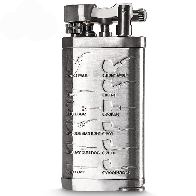 Pipe Lighter Windproof Straight Punch Vintage Lighter Gift Box Packaging