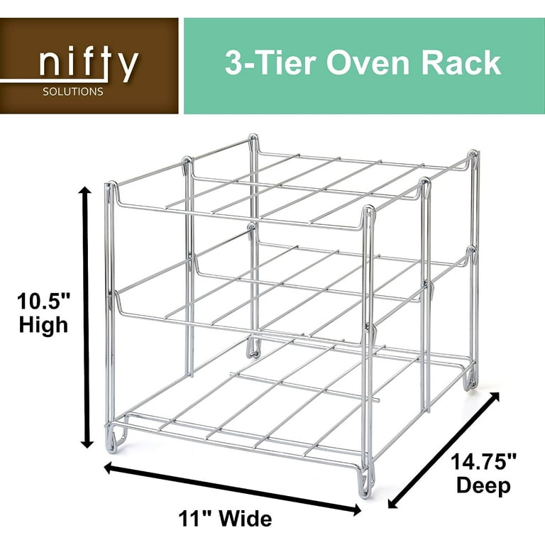 3 Tier Baking Rack with 3 Non-Stick Cookie Sheets – Nifty Home Products