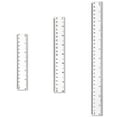 thumbnail image 1 of Ensemble de 3 Règles en Plastique, Règle Claire Règle Droite Transparente Règle Résistante aux Bris Règle Incassable 6 8 12 Pouces(15 20 30cm) Outil de Mesure Règle pour Étudiant École Bureau Enseignement Règle, 1 of 7