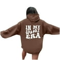 thumbnail image 3 of WEAIXIMIUNG Sweat à Capuche Zippé pour Femmes, Manches Longues, Imprimé Graphique, avec Cordon de Serrage, 3 of 6