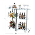 thumbnail image 5 of Mango Steam Bar à Liqueur Contemporain Moderne pour la Maison Table Catalina Verre Trempé, 5 of 5