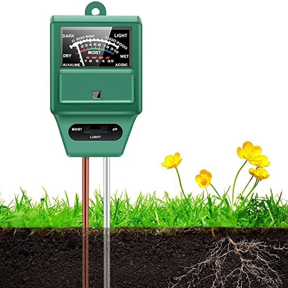 QXKE 3 In 1 PH Soil Moisture Meter Plants Water Tester Garden Measuring