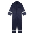 thumbnail image 3 of TiaoBug Men's Long Sleeve Industrial Coverall Safety Enhanced Visibility Striped One Piece Zipper Jumpsuit Navy Blue XL/175, 3 of 7