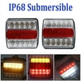 thumbnail image 1 of Yimiti 2Pcs Rear Led Submersible Trailer Tail Lights Kit Boat Marker Truck Waterproof, 1 of 9