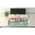 thumbnail image 2 of Hawaiian Computer Mouse Pad, Hawaii Sandy Coastline Sunny Day Surfboard Tropics Famous Honeymoon Destination, Rectangle Non-Slip Rubber Mousepad Large, 31" x 12" Gaming Size, Sand Teal, by Ambesonne, 2 of 2