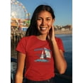 thumbnail image 2 of Ocean Spirit Boat Shaped T-Shirt Women -Image by Shutterstock, Female Large, 2 of 4