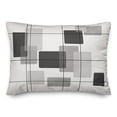 thumbnail image 2 of Creative Products Mid-Mod Black and White Rectangles 14x20 Spun Poly Pillow, 2 of 3