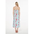 thumbnail image 3 of Robe Maxi Hawaïenne Luau à Imprimé Floral pour Femmes 2TG Rose Turquoise Hibiscus, 3 of 5