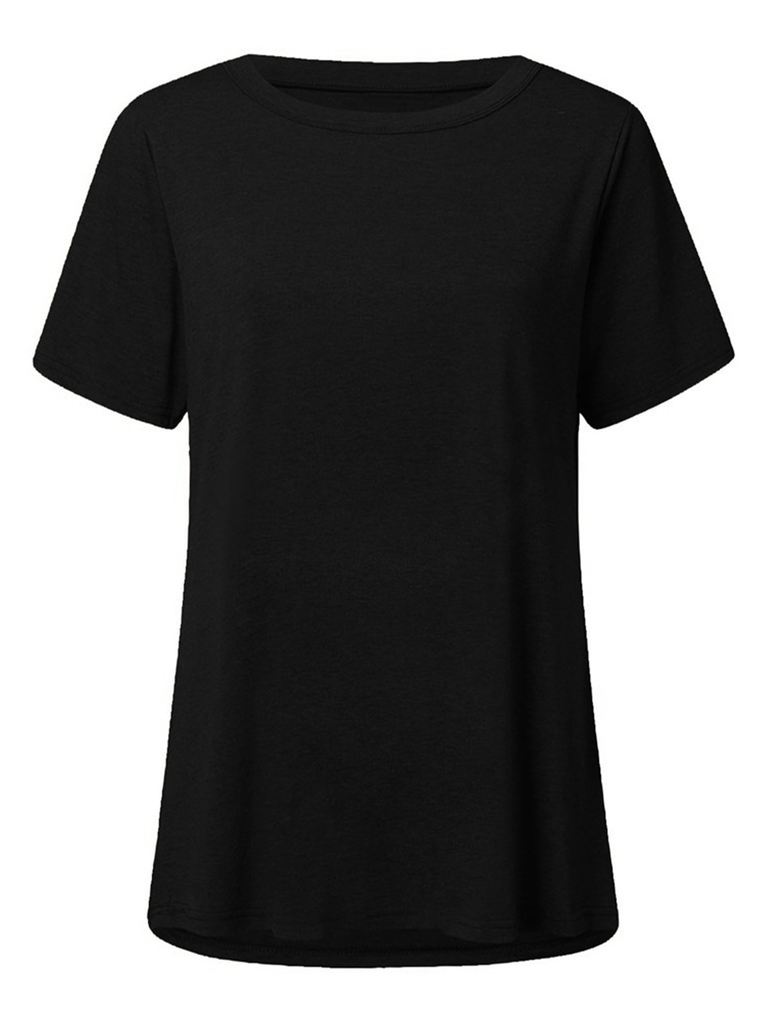 Aiouios Womens Summer Short Sleeve Tops Plus Size Casual V Neck T Shirts Pullover Comfy Solid Tunic Tops and Blouses 