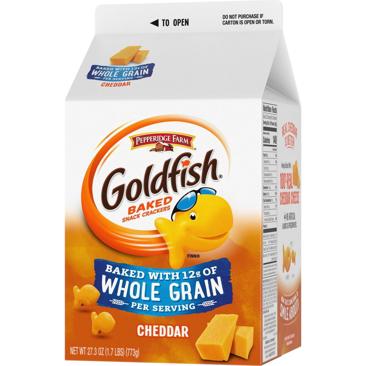 Goldfish Cheddar Cheese Crackers Baked with Whole Grain Carton - 27.3oz - Pack of 2