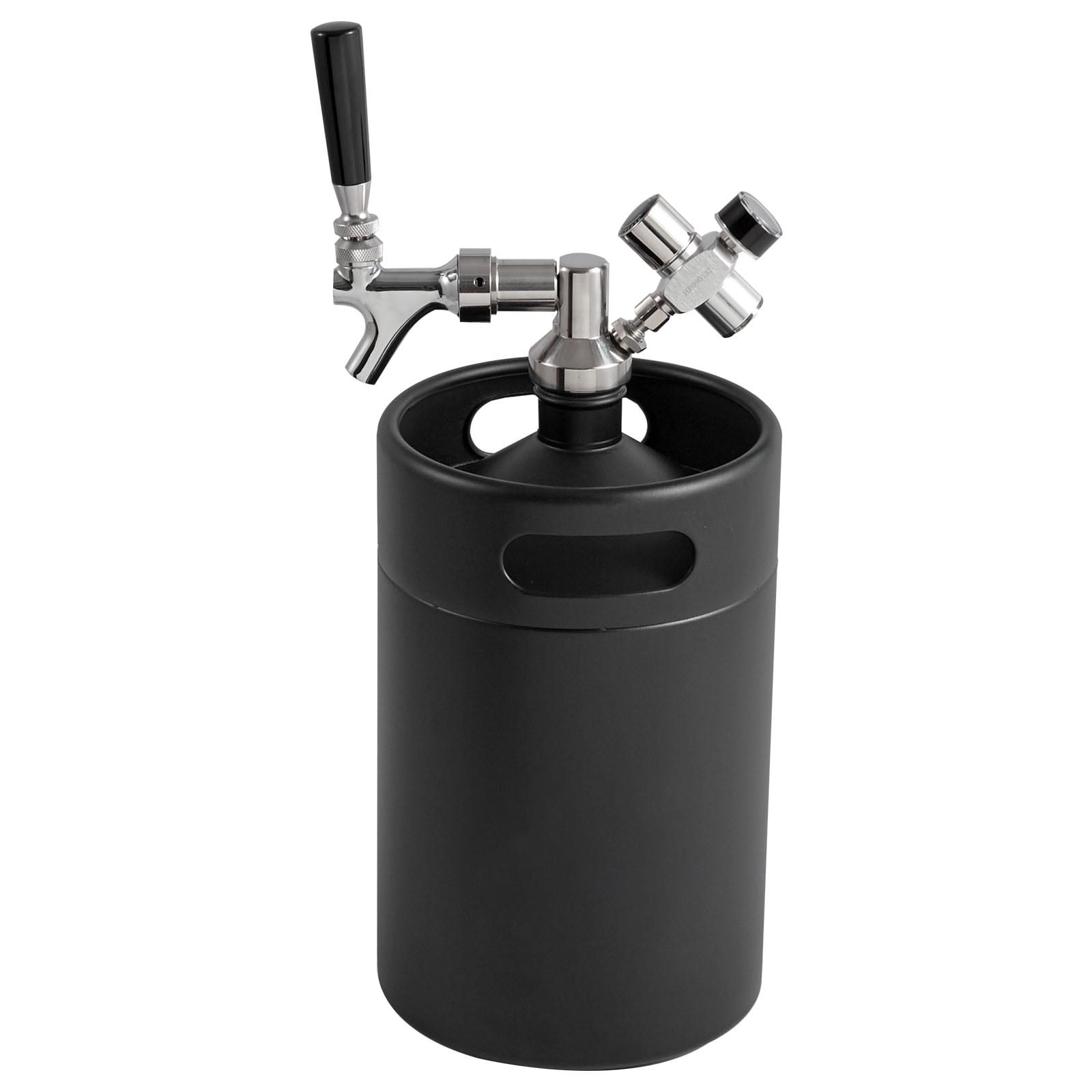 KFFKFF Pressurized Growler Mini Beer Keg Draft Beer Growler Home 170Oz 5L Black