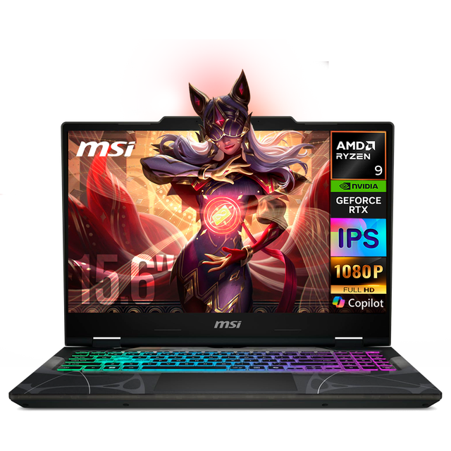 Laptop AI Gamer MSI Cyborg A15 AI GeForce RTX 5060 8GB Ryzen 9 270 16GB DDR5 1TB SSD Pantalla 15.6" IPS FHD 144Hz Windows 11 Teclado Ingles