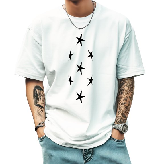 Graphic Tees for Men Summer New Print Casual Tee Fashion Trend Sports Shirt Select