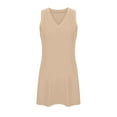 thumbnail image 6 of Aobny Spring Dresses Yellow Office Modest Tank Mini Sleeveless V-Neck Dresses for Women 2025, 6 of 6