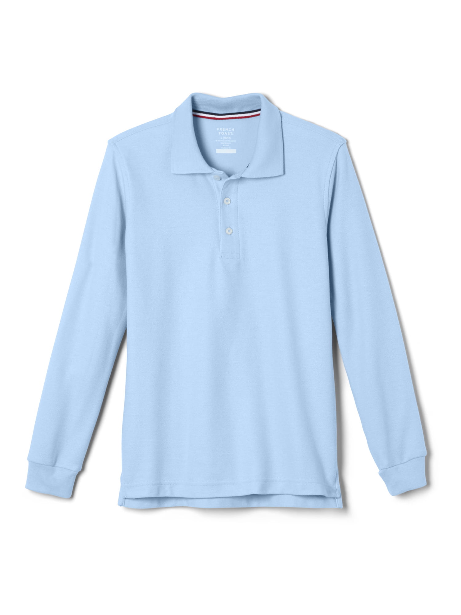 3 Or 5 Pack FOTL Kids School Wear Long Sleeve Poly/Cotton Plain Piqué Polo Shirt 