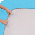thumbnail image 4 of Premier Colorful Bed Sheet Set, Deep Pocket Microfiber 3 Piece Twin Sheets, Aqua Blue, 4 of 6
