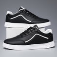 thumbnail image 3 of Zapatos deportivos de talla grande para hombre, zapatos informales de cuero de alta calidad, cómodos zapatos planos blancos clásicos para hombre, zapatillas de tenis para exteriores, 3 of 5