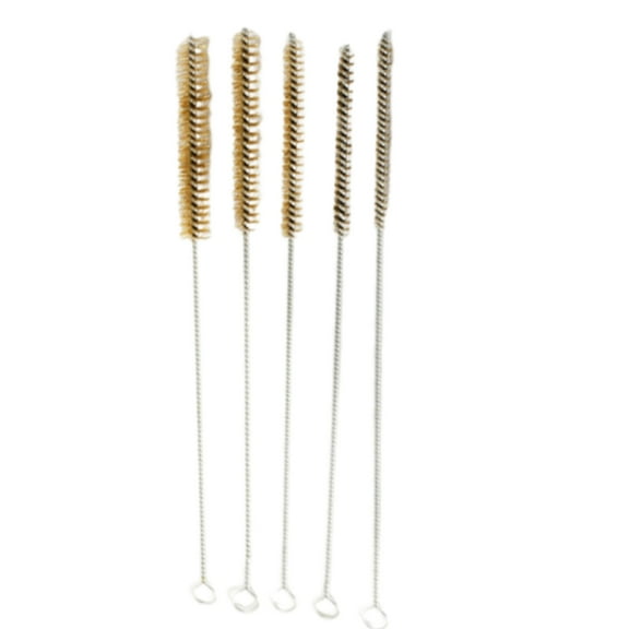 5Piece Brass Wire Pipe Cleaning Brushes for Pipe Deburring and Dirt Removal