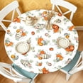 thumbnail image 4 of Fall Pumpkin Round Tablecloth Thanksgiving Harvest Outdoor Tablecloth Waterproof Table Cover for Picnic Dinner Party Decor 47 In C, 4 of 6