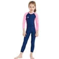 thumbnail image 1 of Traje de baño de cuerpo completo para niños Niñas Niños Protección UV de manga larga, 1 of 8