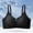 Black, variant on Wireless Bralette for Women Breathable Fabric Full Coverage Push Up Bra Solid Color Everyday Bra 44B