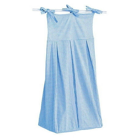 Seed Sprout Basics Gingham Diaper Stacker, Blue
