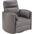 thumbnail image 5 of Pemberly Row Modern Leather Charcoal Power Swivel Glider Recliner (Two Pack), 5 of 9