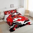thumbnail image 3 of Castle Fairy Red Gamer Queen Comforter Set for Teenagers,Stripes Bedding Comforter Set, 3 of 8