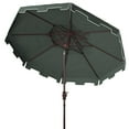 thumbnail image 4 of SAFAVIEH Zimmerman 9' Market Double Top Patio Umbrella, Dark Green/White, 4 of 6