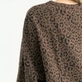 thumbnail image 4 of Women's Gameday Couture Brown North Carolina Tar Heels Leopard Oversized Sweatshirt, 4 of 4