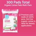 thumbnail image 2 of Simply Soft Premium Organic Cotton Rounds, 100 Count (Pack of 3), 100% Cotton Pads, Certified Organic, Hypoallergenic, 2 of 8