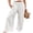 04-White, variant on Linen Wide Leg Pants for Women Summer Boho High Waist Palazzo Pants Beach Lounge Casual Trousers with Pockets Vacation Clothes Almond M