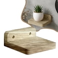 thumbnail image 2 of CSSJKYJ 4 Pack Small Floating Shelves, 5x5 Inches Wall Shelf, Rustic Wood Small Wall Mounted Shelves for Bedroom, Living Room, Kitchen, Bathroom Decor (Beige), 2 of 6
