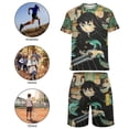thumbnail image 5 of Demon Slayer Muichiro Tokito Boys Girls Short Sleeve Mesh T-Shirt And Shorts Outfit Set Summer Clothes Set for Kids, 5 of 8
