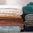 thumbnail image 6 of EVERGRACE Luxury Velvet Quilt Set King Size Bedding Sets, Ultra Soft Velvet Comforter Set, Lightweight Oversized Bedspread Quilted Coverlet for All Season, with 2 Pillow Shams, Rusty Burnt Orange, 6 of 7