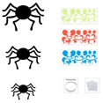 thumbnail image 1 of Halloween Hanging Spiders Decor PP for Outside Porch Lawn Decor  6PCS Spiders, 1 of 10